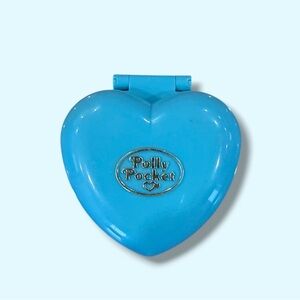 Polly Pocket Blue Heart Compact Pretty Pandas 1993